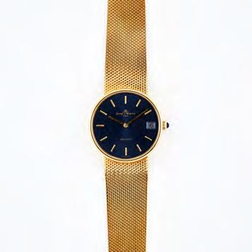 29mm; reference #32000; case #507482; two 17 jewel cal.550 movements; in an 18k yellow gold case with an 18k yellow gold strap length 7.5 in 19.1 cm, 66.