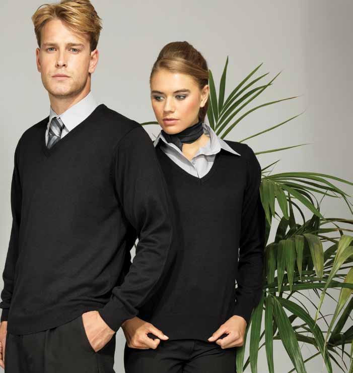 His and hers UNIFORMS THAT WORK FOR YOU KNITWEAR NAVY Men s V neck knitted