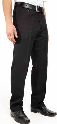Waist 30 to 44 ins Waist 76 to 0 cms Regular leg 3 / 79 cm Long leg 34 / 86 cm Men s flat front trouser CODE: PR53 Easycare trousers, machine washable at 40 C.