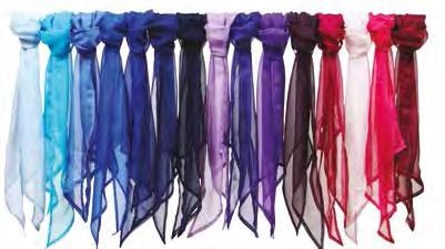 5cm wide, the scarf can be worn in a variety of ways to create a distinctive look.