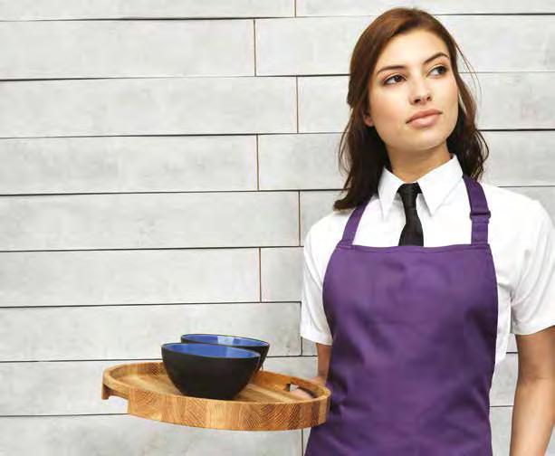 In two sizes with self fabric ties and an adjustable neckband, this apron will fit a wide