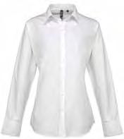 BLUE Ladies easy care long sleeve blouse with  A fitted