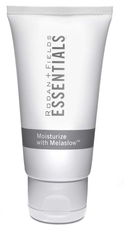 MOISTURIZE WITH MELASLOW Melaslow and Arbutin brighten skin for a more even toned complexion