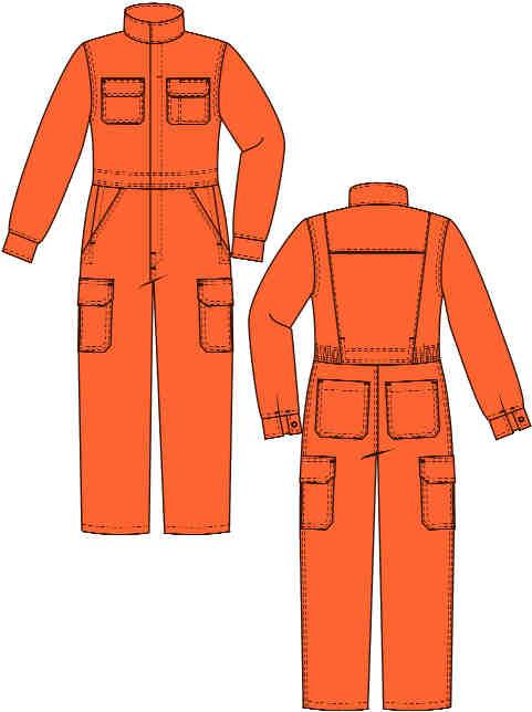 LADIES FR COVERALL X1649LPR8 Deluxe Cargo Vented Breathable Coverall HRC orange dk blue navy khaki 8 oz.