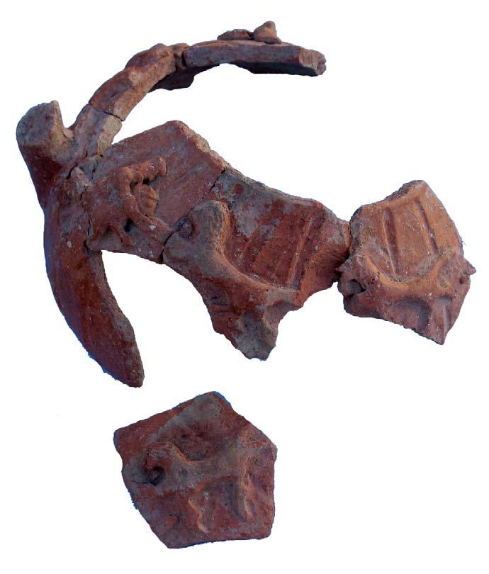 Fig. 11: Trench 27, fragments of a jar decorated in