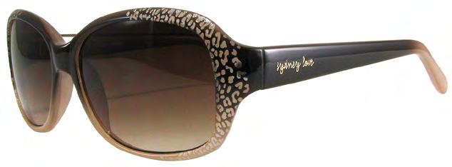 OPTICAL SUNGLASSES Case included with sunglasses SL08 BK ANIMAL : Size 57 16-130 Black front with animal print