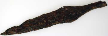 Another single Saxon burial was excavated in the 1950s revealing a spear (the head survived) and a iron knife.