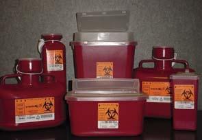 Sharps Containers must be: Completely Leak Proof Closable Puncture Resistant Color