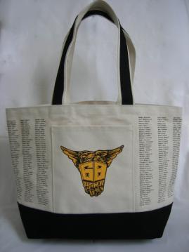 51 727 Large two-tone tote with 18 oz Front imprint $ 26.