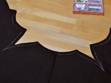 Cut out pattern pieces and flip them over.