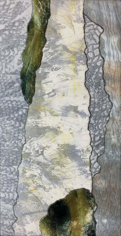 Basalt (detail), 2016, silk, rayon,