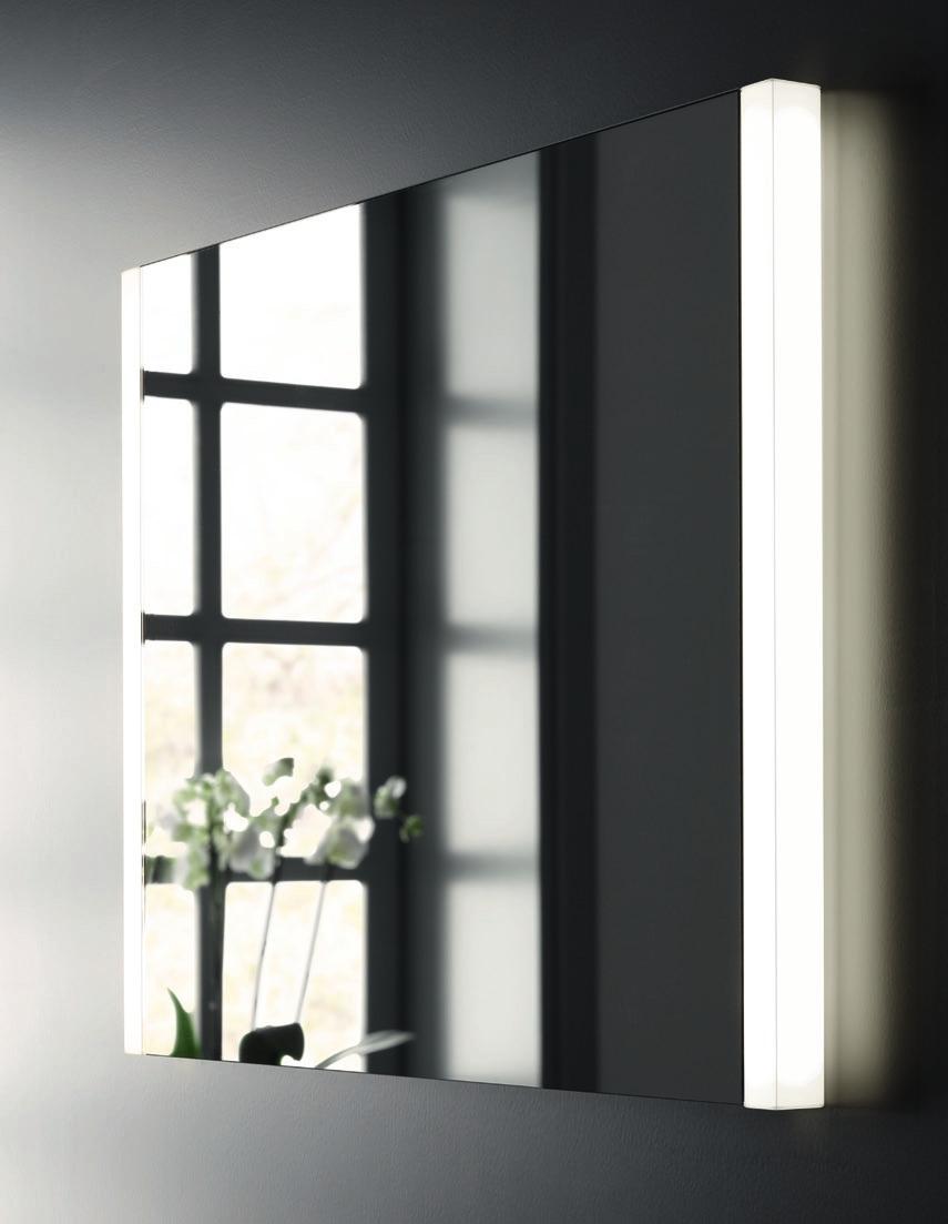 Unobtrusive elegance: Just as with mirror cabinets, light mirrors are also available