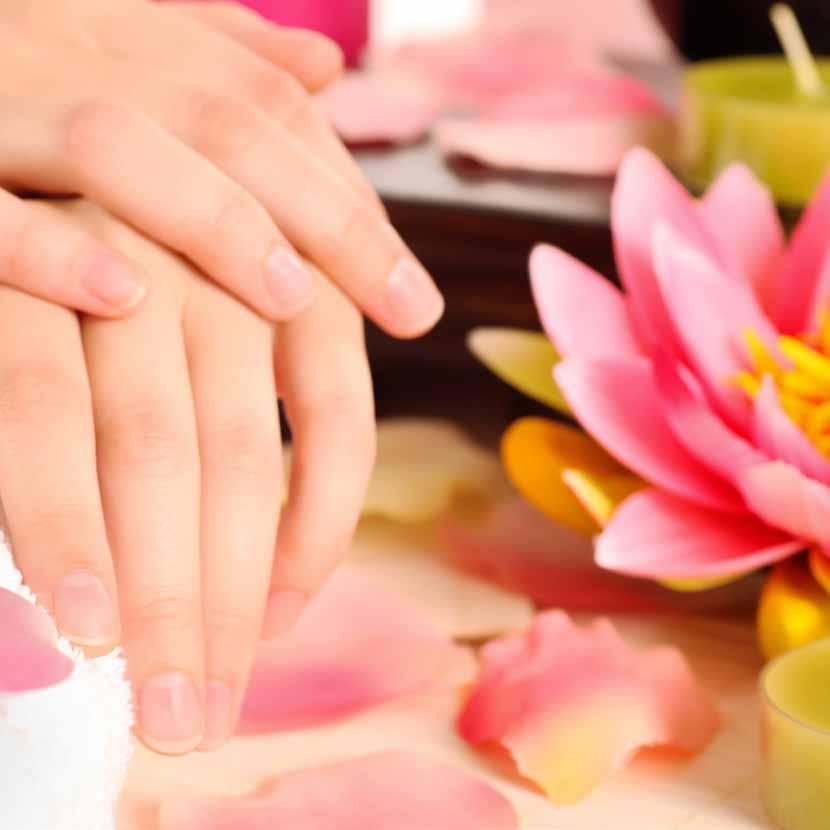 BEAUTY TREATMENTS Luxury Manicure 1 hour 45 File, buff & cuticle work, hand massage, mask and heated mitts, finished with a nail paint.