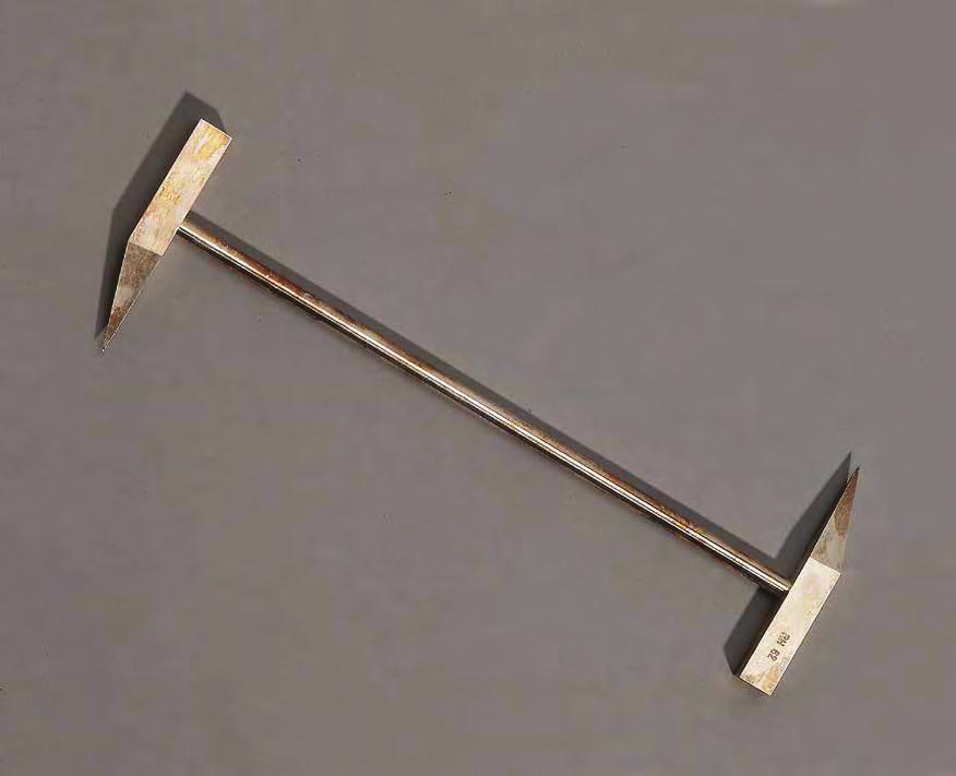 REBECCA HORN The Double, 1987 For Parkett 13 Silver-plated brass hammer, 9 7 /8 x 3 3