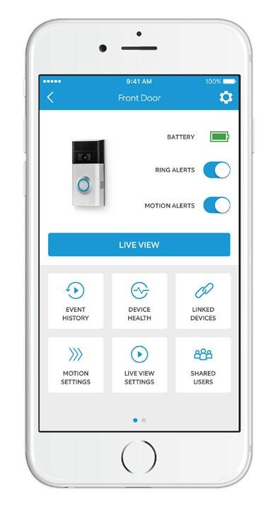 After setting up your Ring Doorbell in the app, select it This will bring you to the Device Dashboard, where you can change settings and access various features.