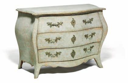 (2) DKK 50,000-75,000 / 6,700-10,000 189 189 a swedish rococo grey painted chest of