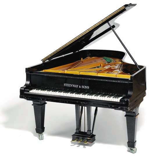 280 280 steinway & sons: a concert grand piano, black lacquered wood, serial no. 195247, model c. Manufactured in 1918. H. 106 cm. l. 225 cm.