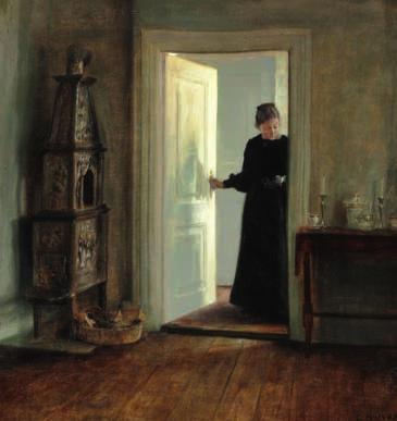 44 44 CARL HOLSØE b. Aarhus 1863, d. Asserbo 1935 Interior with the painter's wife in a doorway. Signed Carl Holsøe. Oil on canvas. 55 x 52 cm. DKK 150,000 / 20,000 45 HARALD SLOTT-MØLLER b.