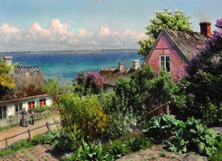 67 67 PEDER MØNSTED b. Grenaa 1859, d. Fredensborg 1941 Summer day in Aalsgaarde, in the background the Swedish coast.