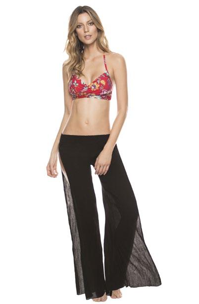 Panty tiras Red florals / Rojo floral 780 Pant cover up, open sides