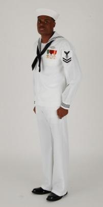 Chapter 3, Section 4, Enlisted Uniforms, Male, Ceremonial Uniforms, Full Dress White.