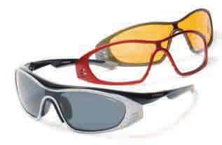 TIPS A BLACK/RED INT POLARIZED GREY B BLACK/SILVER INT POLARIZED GREY EAS Y INTERCHANGEABLELENS FRONT (CLEAR AND ORANGE LENSES,