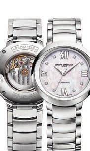 PROMESSE Automatic 30 mm 10238 Self-winding movement 30 mm case, polished steel Sapphire crystal case back Diamond-set mother-of-pearl dial, drapé decor,