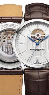CLASSIMA Open balance 40 mm 10274 Self-winding movement Open balance 40 mm case, polished steel Sapphire crystal case back Opaline silver-colored dial, Roman numerals, blued steel hands Dark brown