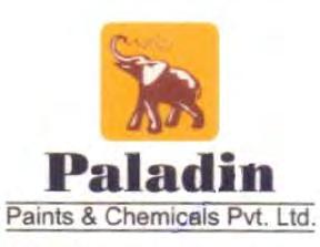 Trade Marks Journal No: 1796, 08/05/2017 Class 2 2802367 02/09/2014 M/S. PALADIN PAINTS & CHEMICALS PVT. LTD.