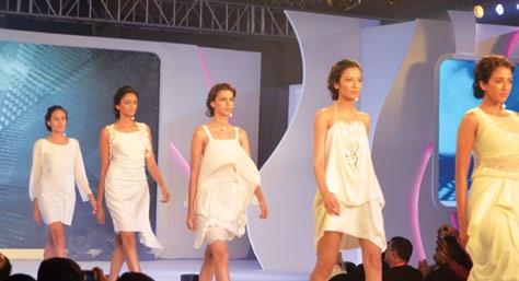 www.indiantextilejournal.com PANCHTATVA walks the ramp LIVA s consumer appeal is being topped with a brand ambassador a renowned fashion queen.