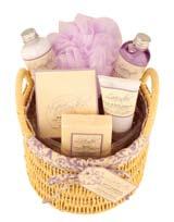 containing: Bath & Shower Gel; Body Lotion; Soap and a cream face cloth