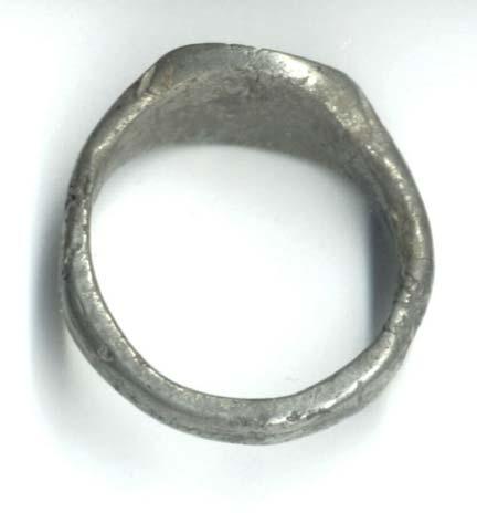 ; item #7741 A large silver merchant's seal ring, the oval bezel