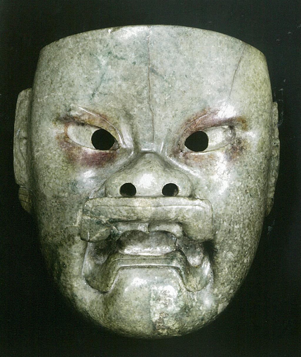 (/art/exhibitions/golden_kingdoms/images/explore/6_ex.2017.2.352_x1024.jpg) Mask, 900 400 BC, Olmec culture; jadeite. Pre-Columbian Collection, Dumbarton Oaks, Washington, D.C., PC.B.020.