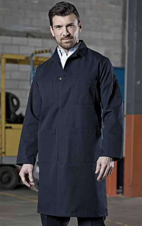 1. SMOCK Hidden buttons, action back, side vent opening, 65% polyester, 35% cotton. navy. S to XXL (15908) $49.
