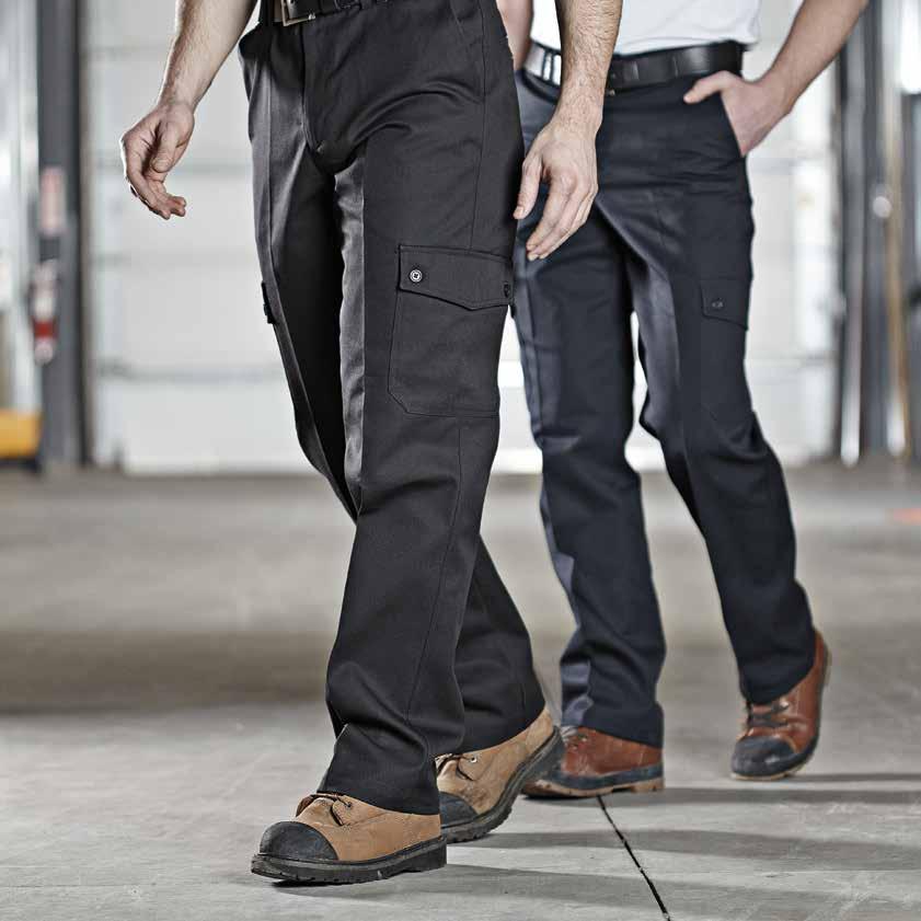 52 CARGO PANTS Unisex, flat front, two large cargo pockets with flaps