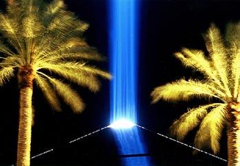 becomes the center of Las Vegas with a beam