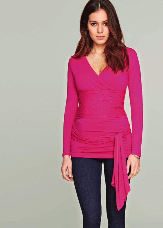 UP TO The ruched Wrap Top, 79, TP111 our essential wrap top. Designed with the signature isabella oliver techniques of wrapping and ruching, simply wrap the waist ties around the tee.
