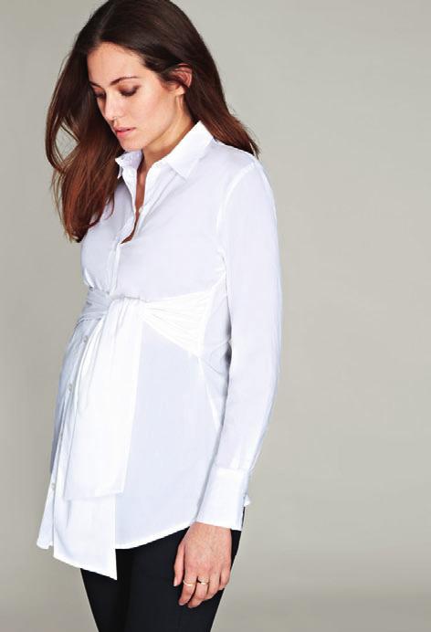 40% Tie FroNT Blouse 75, SALE 67 TP064 our contemporary take on the classic white shirt. Featuring a stylish tie below the bust, our maternity shirt creates both a sharp and flattering silhouette.