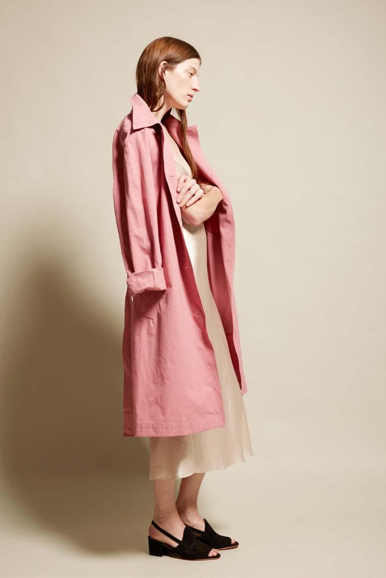 Baily Belted Trench in Pink, Kate Slip