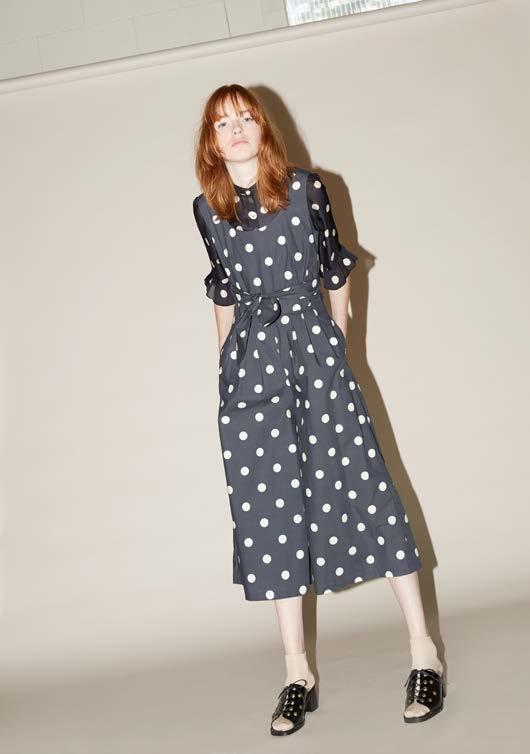 and Alice Jumpsuit in Large Dots Black,