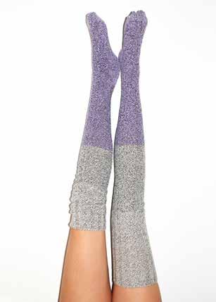$18 wholesale / retail $36 Thigh High Sweater Socks Color Block Rose Serenity PM-088DDRS Color