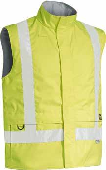 Fabric 300D 98% Polyester 2% Carbon Oxford with PU Coating Yellow/Black (TT12) Yellow/Navy (TT04) BVO363T 3M TAPED HI VIS WET WEATHER ANTI
