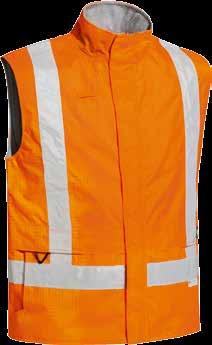 Seams are seam sealed Radio loop Storm flap with touch tape and zip closure Dual entry pockets with flannelette lining Vest sold separately, but