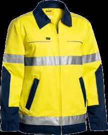 20 21 Detachable Lined Vest COLD WEATHER BJ6970T 3M TAPED HI VIS 3 IN 1 DRILL JACKET 3M Reflective taped H pattern around body Three in one style Jacket and Vest, Jacket only or Vest