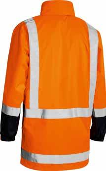 around body with X back for NSW Rail compliancy All seams are   Polyester Mesh Lining : BV0375T HI VIS