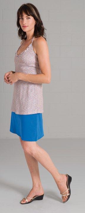 EV6010 Joan Slit Front Midi-Skirt/Bandaeu Dress Organic cotton/spandex Jersey This