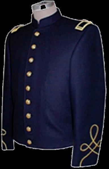 Civil War era US Army Officer Fatigue Jackets 1858-1876 Page 7 US GENERAL'S DOUBLE BREASTED SHELLJACKET is identical to the US General s Frockcoat except there is no skirt.