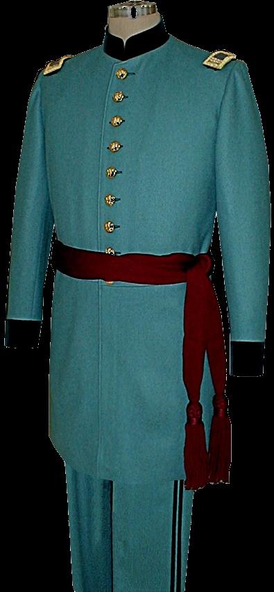 Civil War era US Army Officer Special Services Uniforms Page 9 Regulation M-1861 US CHAPLAIN'S FROCKCOAT is identical to US Junior Officer s Frockcoat (shown on page 6) except made using our 16oz