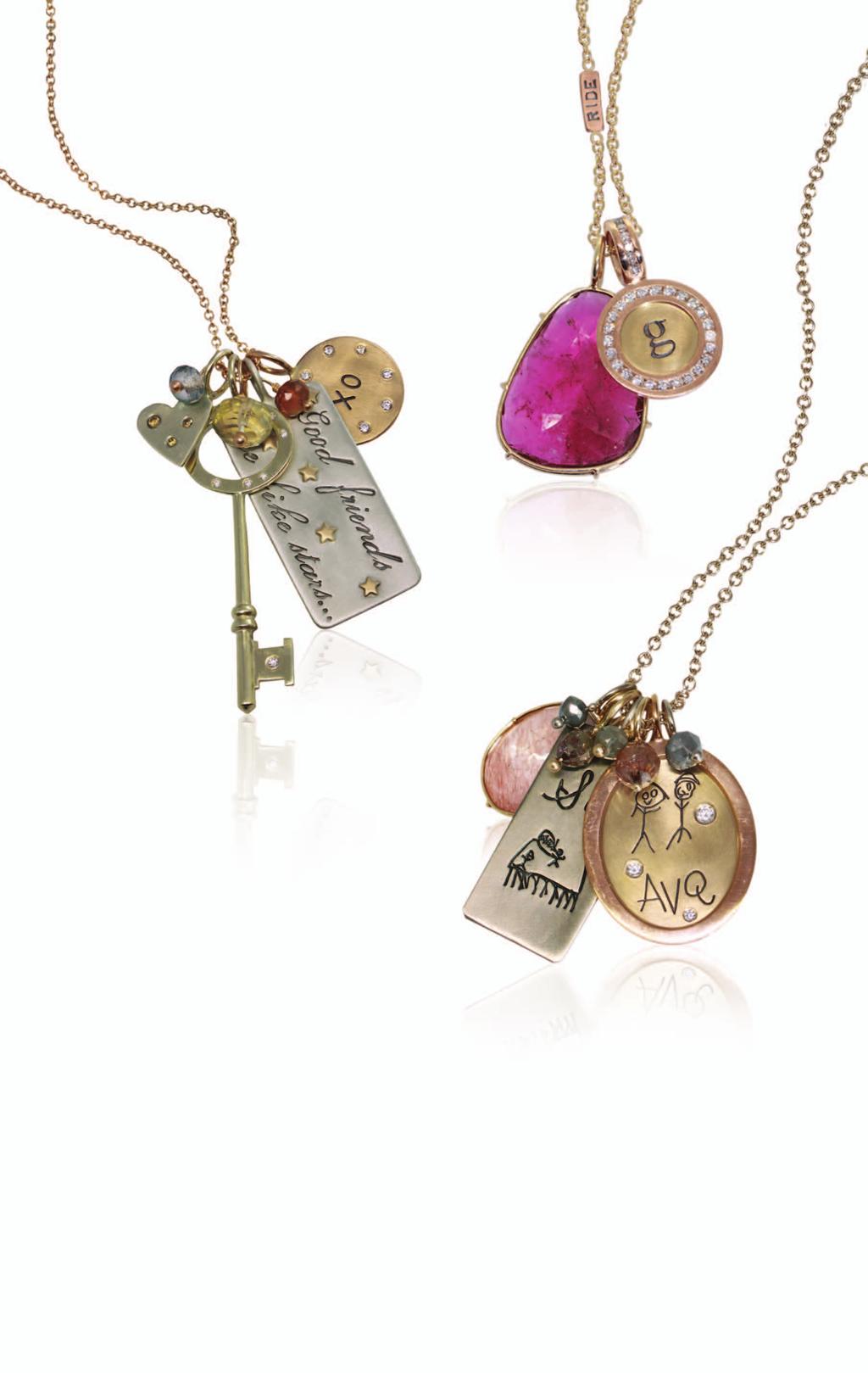 A All charms are available in combinations of recycled sterling silver, 14kt yellow, rose, white and green gold.