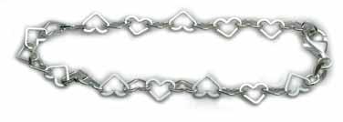 Sterling Silver Bracelets FB047/675 Linked hearts bracelet GB013/1925 Triple heart bracelet, 7 inches WB036/2175